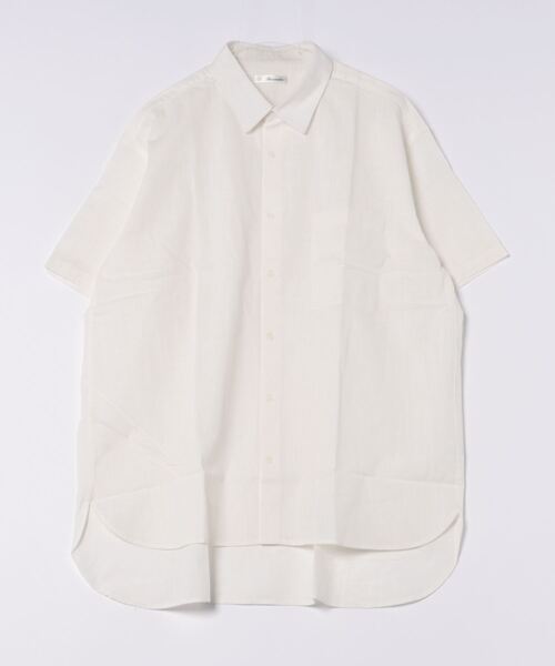 STYLEBLOCK（スタイルブロック）の「シャンブレー半袖シャツ(BIGシルエット)（シャツ/ブラウス・メンズ・ベージュ/ネイビー/ホワイト・M/L）」の5枚目の写真