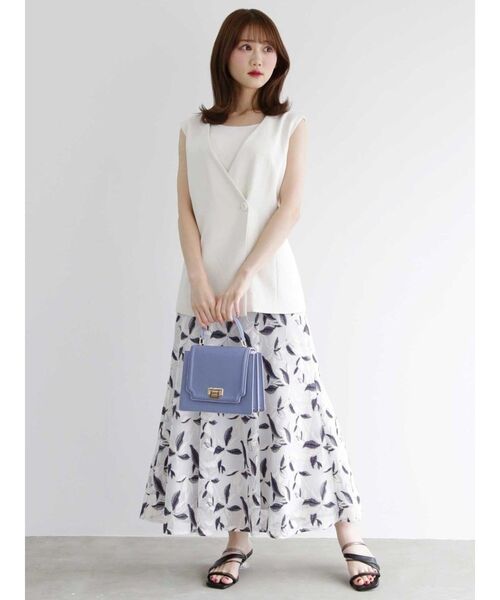 MERCURYDUO（マーキュリーデュオ）の「アコーディオンスクエアバッグ（ハンドバッグ・レディース・アイボリー/ブラック/ブルー/ベビーピンク/ピンク・FREE）」の9枚目の写真