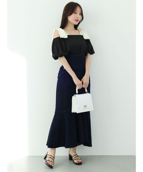 MERCURYDUO（マーキュリーデュオ）の「アコーディオンスクエアバッグ（ハンドバッグ・レディース・アイボリー/ブラック/ブルー/ベビーピンク/ピンク・FREE）」の14枚目の写真