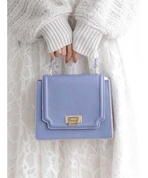 MERCURYDUO（マーキュリーデュオ）の「アコーディオンスクエアバッグ（ハンドバッグ・レディース・アイボリー/ブラック/ブルー/ベビーピンク/ピンク・FREE）」の3枚目の写真