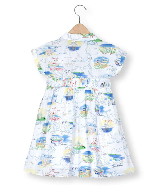 BeBe（ベベ）の「【お揃い】【reductionコラボ】サマークルーズプリントシャツワンピース(100~150cm)（シャツワンピース・キッズ・ブルー系その他・110cm/150cm/130cm/120cm/140cm/100cm）」の8枚目の写真