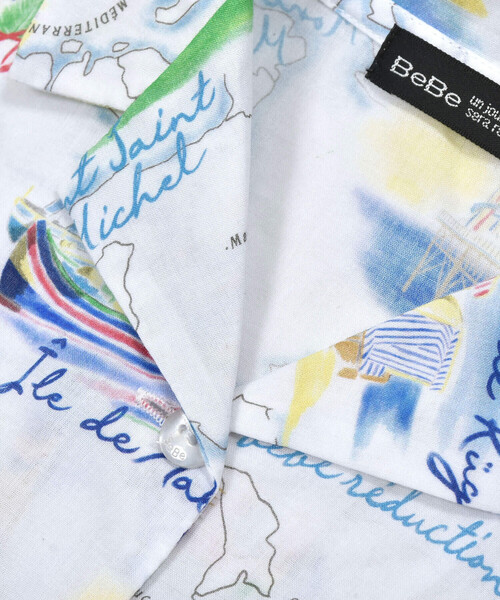 BeBe（ベベ）の「【お揃い】【reductionコラボ】サマークルーズプリントシャツワンピース(100~150cm)（シャツワンピース・キッズ・ブルー系その他・110cm/150cm/130cm/120cm/140cm/100cm）」の10枚目の写真