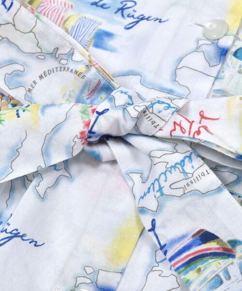 BeBe（ベベ）の「【お揃い】【reductionコラボ】サマークルーズプリントシャツワンピース(100~150cm)（シャツワンピース・キッズ・ブルー系その他・110cm/150cm/130cm/120cm/140cm/100cm）」の11枚目の写真