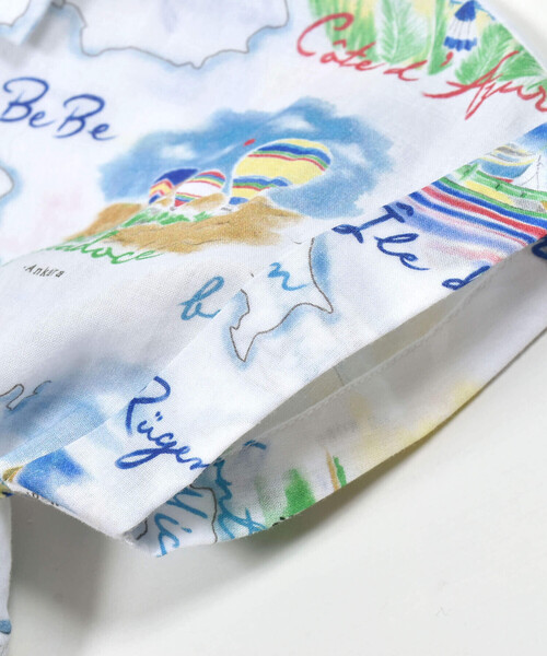BeBe（ベベ）の「【お揃い】【reductionコラボ】サマークルーズプリントシャツワンピース(100~150cm)（シャツワンピース・キッズ・ブルー系その他・110cm/150cm/130cm/120cm/140cm/100cm）」の14枚目の写真
