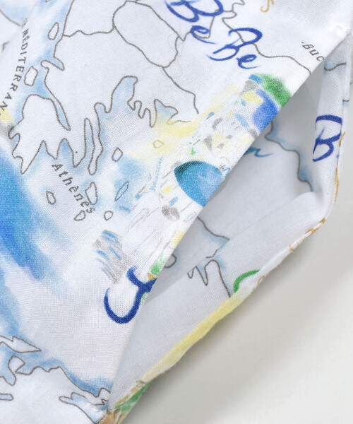 BeBe（ベベ）の「【お揃い】【reductionコラボ】サマークルーズプリントシャツワンピース(100~150cm)（シャツワンピース・キッズ・ブルー系その他・110cm/150cm/130cm/120cm/140cm/100cm）」の15枚目の写真