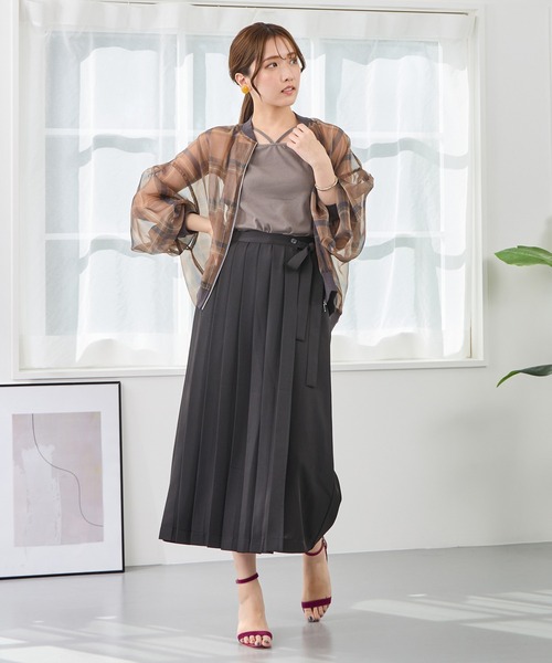 NICOLE white（ニコルホワイト）の「プリーツラップパンツ（その他パンツ・レディース・ブラック/グレー/イエロー/ブルー・FREE）」の8枚目の写真