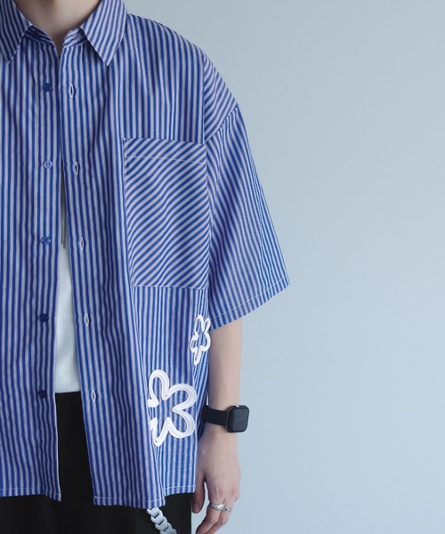 セール】フラワーコードストライプシャツ（シャツ/ブラウス）｜epnok