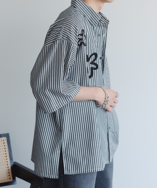 セール】フラワーコードストライプシャツ（シャツ/ブラウス）｜epnok