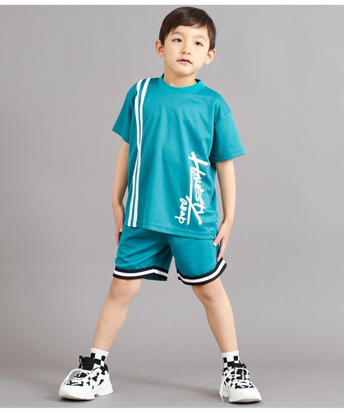 ANAP kids(アナップキッズ)の「速乾スポーティラインハーフパンツ(その他パンツ・キッズ・グリーン/ブラック・110cm/120cm/130cm)」の6枚目の写真