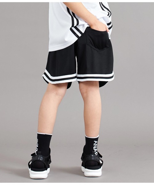 ANAP kids(アナップキッズ)の「速乾スポーティラインハーフパンツ(その他パンツ・キッズ・グリーン/ブラック・110cm/120cm/130cm)」の16枚目の写真