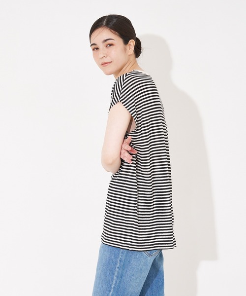 collex（コレックス）の「【WEB限定】フレンチスリーブボーダーTシャツ（Tシャツ/カットソー・レディース・ブルー系その他/ブラック系その他・フリー）」の15枚目の写真