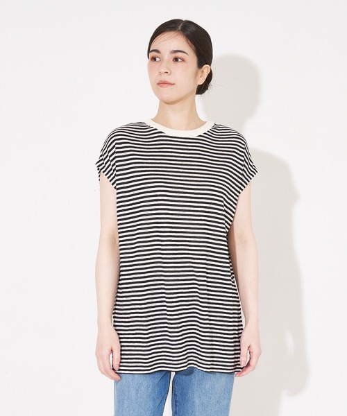 collex（コレックス）の「【WEB限定】フレンチスリーブボーダーTシャツ（Tシャツ/カットソー・レディース・ブルー系その他/ブラック系その他・フリー）」の16枚目の写真