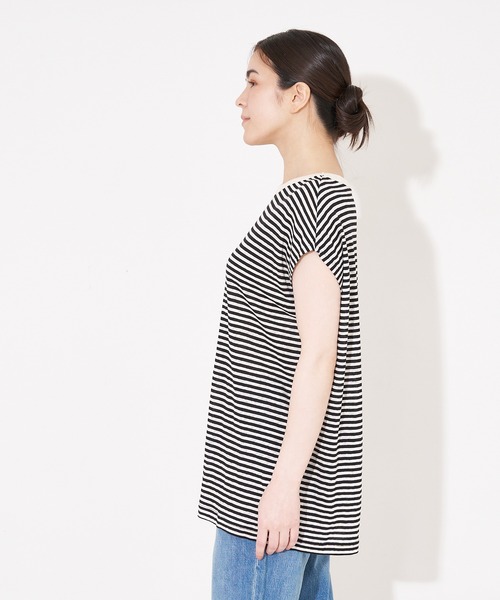 collex（コレックス）の「【WEB限定】フレンチスリーブボーダーTシャツ（Tシャツ/カットソー・レディース・ブルー系その他/ブラック系その他・フリー）」の17枚目の写真