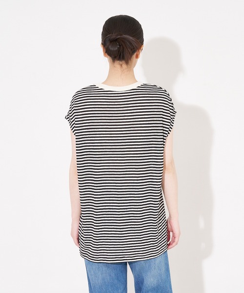 collex（コレックス）の「【WEB限定】フレンチスリーブボーダーTシャツ（Tシャツ/カットソー・レディース・ブルー系その他/ブラック系その他・フリー）」の18枚目の写真