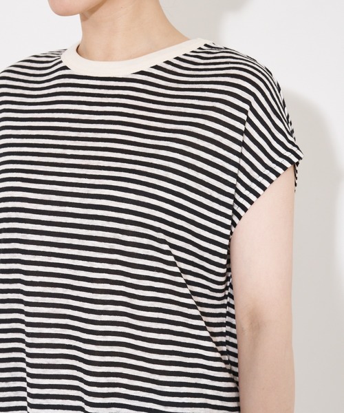 collex（コレックス）の「【WEB限定】フレンチスリーブボーダーTシャツ（Tシャツ/カットソー・レディース・ブルー系その他/ブラック系その他・フリー）」の19枚目の写真