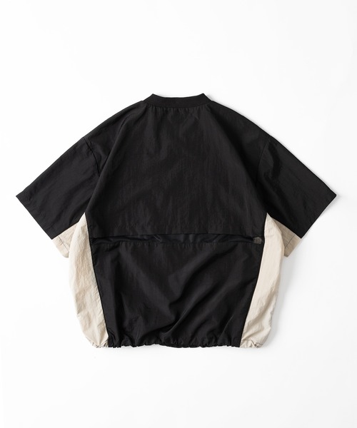 kutir(クティール)の「【低身長だからカッコよく着こなせるアイテム】バイカラーナイロンメッシュトップス(セットアップ着用可能)(その他トップス・メンズ・ブラック/ライトグレー/ネイビー・SMALL/MEDIUM)」の19枚目の写真