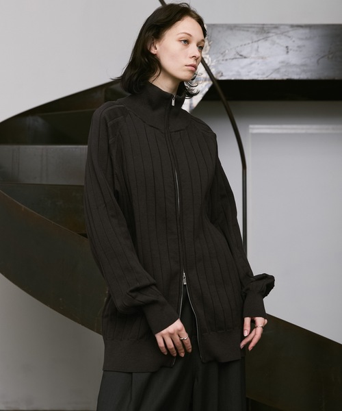 remer（リメール）の「loose wide-rib drivers knit / ルーズワイドリブドライバーズニット（ニット/セーター・メンズ・チャコールグレー/ブラック/ブルーグリーン・X-SMALL/SMALL/MEDIUM/LARGE）」の4枚目の写真