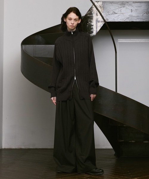 remer（リメール）の「loose wide-rib drivers knit / ルーズワイドリブドライバーズニット（ニット/セーター・メンズ・チャコールグレー/ブラック/ブルーグリーン・X-SMALL/SMALL/MEDIUM/LARGE）」の21枚目の写真