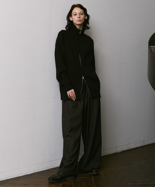 remer（リメール）の「loose wide-rib drivers knit / ルーズワイドリブドライバーズニット（ニット/セーター・メンズ・チャコールグレー/ブラック/ブルーグリーン・X-SMALL/SMALL/MEDIUM/LARGE）」の12枚目の写真