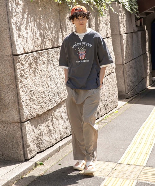 niko and...（ニコアンド）の「リネンブレンドワイドチノ（チノパンツ・メンズ・ブラック/ベージュ/オフホワイト・MEDIUM/LARGE）」の16枚目の写真