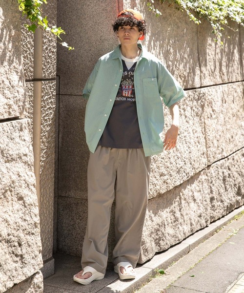 niko and...（ニコアンド）の「リネンブレンドワイドチノ（チノパンツ・メンズ・ブラック/ベージュ/オフホワイト・MEDIUM/LARGE）」の18枚目の写真