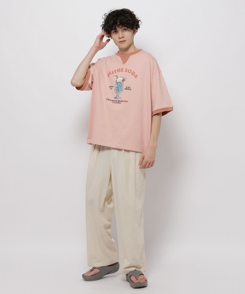 niko and...（ニコアンド）の「リネンブレンドワイドチノ（チノパンツ・メンズ・ブラック/ベージュ/オフホワイト・MEDIUM/LARGE）」の20枚目の写真