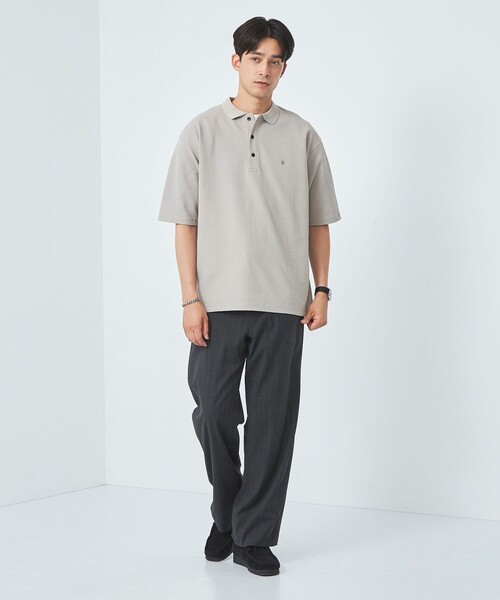 新品⭐️タグ付き ❤️Lサイズ ANEW メンズ ポロシャツ　グレー green label relaxing（グリーンレーベルリラクシング）の「ミラノロゴ