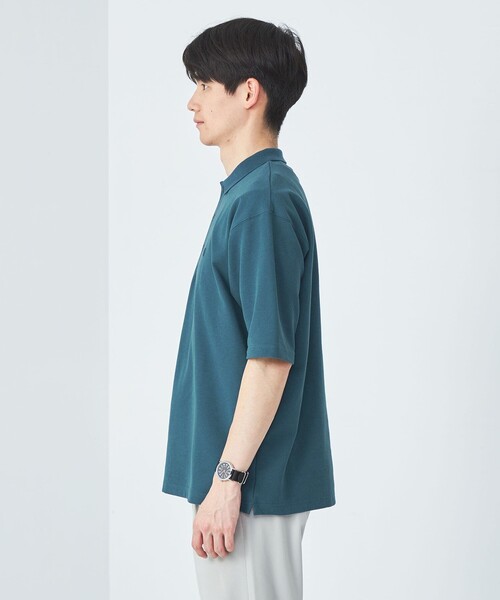 green label relaxing（グリーンレーベルリラクシング）の「ミラノロゴ ポロシャツ（ポロシャツ・メンズ・ネイビー/ライトグレー/ターコイズブルー・M/S/XL/L）」の13枚目の写真