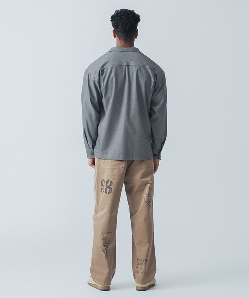 SILAS(サイラス)の「L/S HOUNDSTOOTH PATTERN SHIRT(その他アウター・メンズ・ベージュ/グレー/グリーン・M/L/XL)」の7枚目の写真