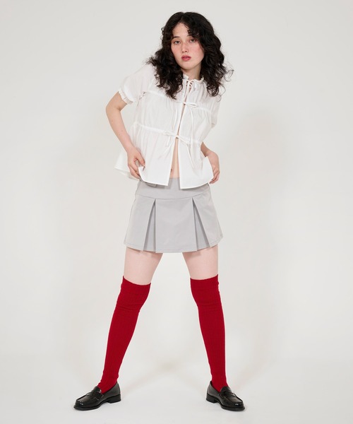 TINA:JOJUN(ティーナジョジュン)の「エンブレム刺繍入り ルーズソックス TINA:JOJUN(ソックス/靴下・レディース・レッド/グレー/ブラウン/ベージュ・F)」の11枚目の写真