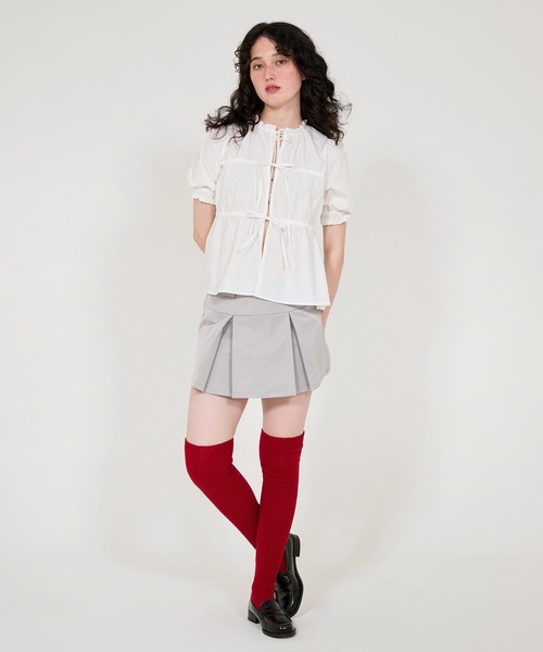 TINA:JOJUN(ティーナジョジュン)の「エンブレム刺繍入り ルーズソックス TINA:JOJUN(ソックス/靴下・レディース・レッド/グレー/ブラウン/ベージュ・F)」の14枚目の写真