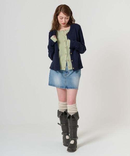 TINA:JOJUN(ティーナジョジュン)の「エンブレム刺繍入り ルーズソックス TINA:JOJUN(ソックス/靴下・レディース・レッド/グレー/ブラウン/ベージュ・F)」の9枚目の写真