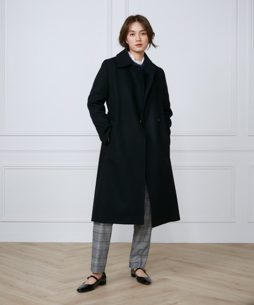 INED（イネド）の「Super110'sメルトンラップコート（チェスターコート