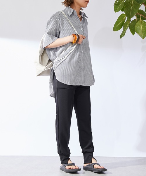 un dix cors(アンディコール)の「スリットジョガーパンツ(スラックス・レディース・ブラック/モカ・FREE)」の21枚目の写真