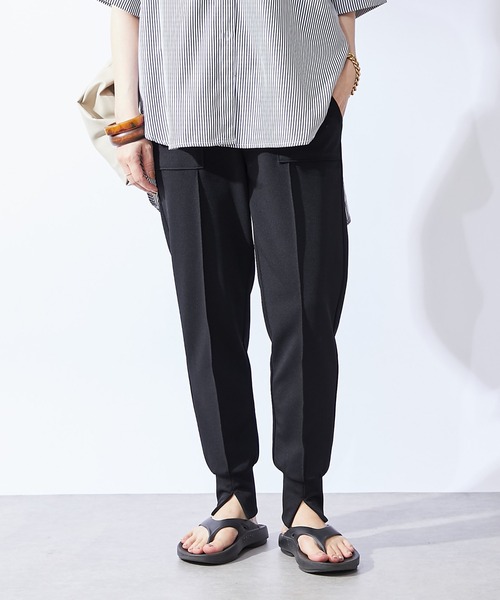 un dix cors(アンディコール)の「スリットジョガーパンツ(スラックス・レディース・ブラック/モカ・FREE)」の19枚目の写真