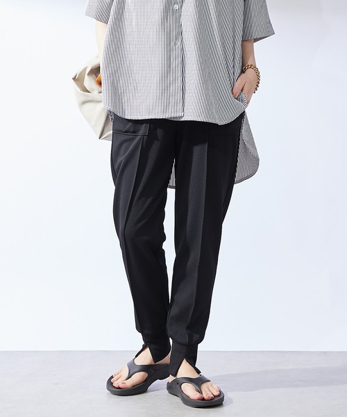 un dix cors(アンディコール)の「スリットジョガーパンツ(スラックス・レディース・ブラック/モカ・FREE)」の15枚目の写真