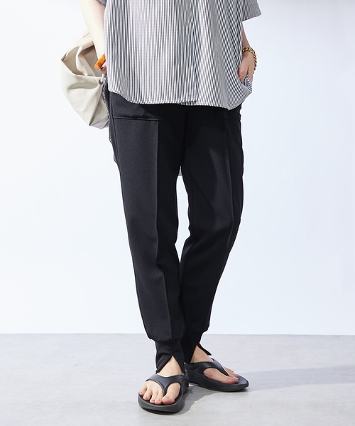 un dix cors(アンディコール)の「スリットジョガーパンツ(スラックス・レディース・ブラック/モカ・FREE)」の16枚目の写真