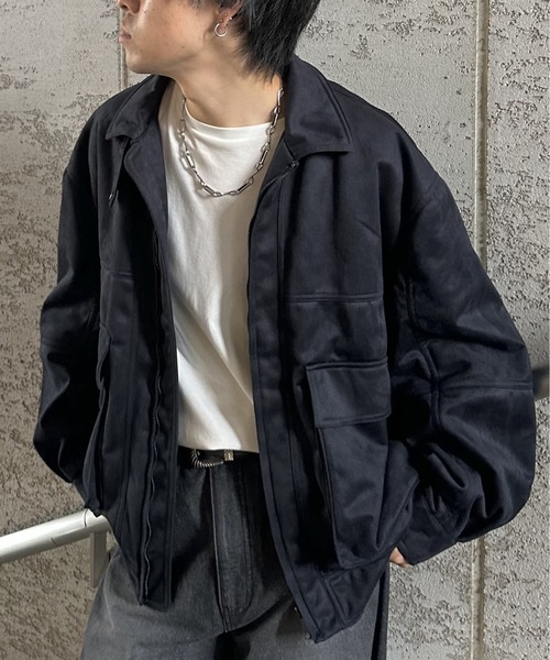 新品未使用　黒 ゆったりオーガンジーのジャケット NO CONTROL AIR ノーコントロールエアー ライトクレープ ダブルクロス