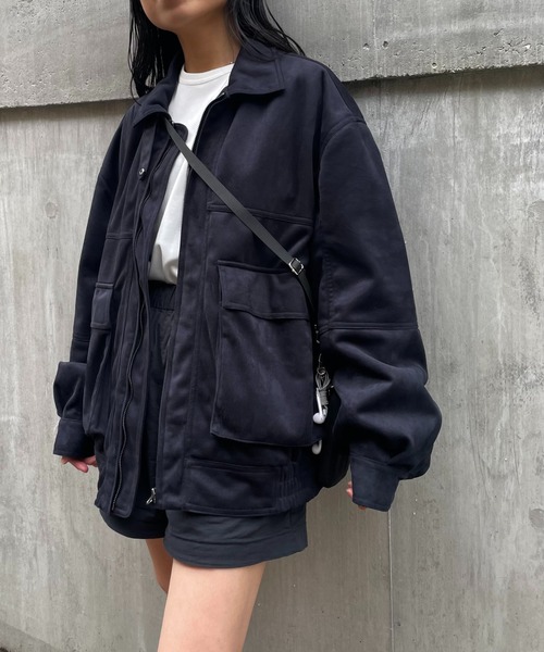 ヴィンテージレザーライクA2フライトジャケット（ブルゾン