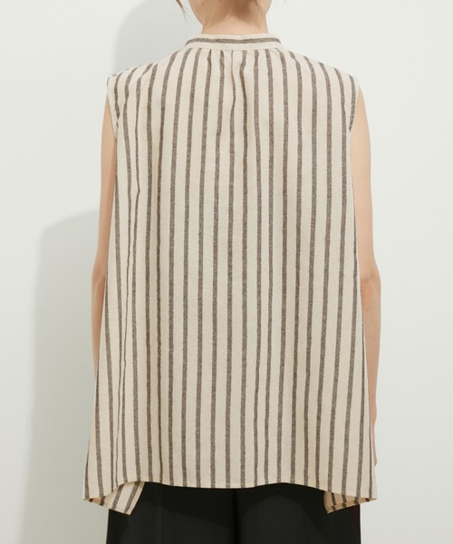 le cercle ADAM ET ROPE'(ルセルクルアダムエロペ)の「ストライプ ノースリーブフレアブラウス(シャツ/ブラウス・レディース・ブラック系その他2/ホワイト系その他6/ブルー系その他・FREE)」の13枚目の写真
