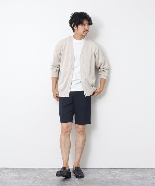 NOLLEY’S（ノーリーズ）の「LINOTECH リネンライクショートパンツ（その他パンツ・メンズ・ダークネイビー/ライトグレー/チャコールグレー・S/M/L/XL）」の4枚目の写真