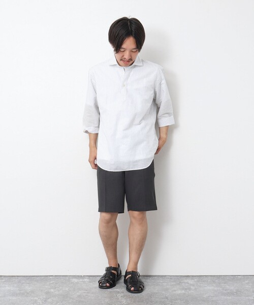 NOLLEY’S（ノーリーズ）の「LINOTECH リネンライクショートパンツ（その他パンツ・メンズ・ダークネイビー/ライトグレー/チャコールグレー・S/M/L/XL）」の12枚目の写真