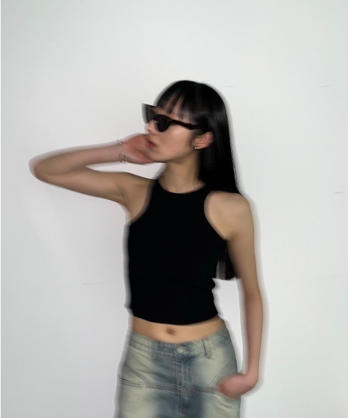 bita.(ビタ)の「アメスリニットタンク(タンクトップ・レディース・ブラウン/ブラック/アイボリー・FREE)」の18枚目の写真
