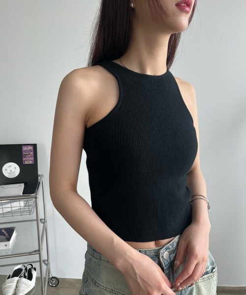 bita.(ビタ)の「アメスリニットタンク(タンクトップ・レディース・ブラウン/ブラック/アイボリー・FREE)」の21枚目の写真