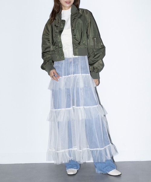 MAISON BREEZE reveur(メゾンブリーズレヴール)の「【MAISON BREEZE reveur】150DラグランショートMA-1 trc(MA-1・レディース・カーキ/ブラック/グリーン・FREE)」の15枚目の写真