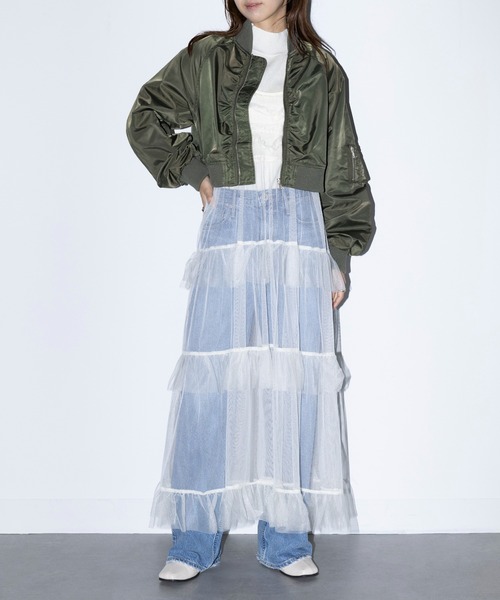 MAISON BREEZE reveur(メゾンブリーズレヴール)の「【MAISON BREEZE reveur】150DラグランショートMA-1 trc(MA-1・レディース・カーキ/ブラック/グリーン・FREE)」の14枚目の写真