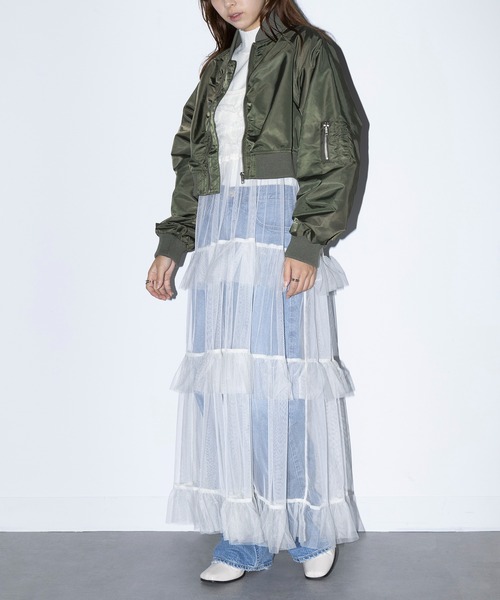 MAISON BREEZE reveur(メゾンブリーズレヴール)の「【MAISON BREEZE reveur】150DラグランショートMA-1 trc(MA-1・レディース・カーキ/ブラック/グリーン・FREE)」の17枚目の写真