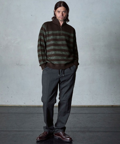 EGO TRIPPING（エゴトリッピング）の「mn2991-BORDERBLEND ニット（ニット/セーター・メンズ・ブラック系その他/サンドグレー/ブラウン系その他・48/46）」の7枚目の写真