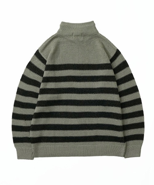 EGO TRIPPING（エゴトリッピング）の「mn2991-BORDERBLEND ニット（ニット/セーター・メンズ・ブラック系その他/サンドグレー/ブラウン系その他・48/46）」の11枚目の写真