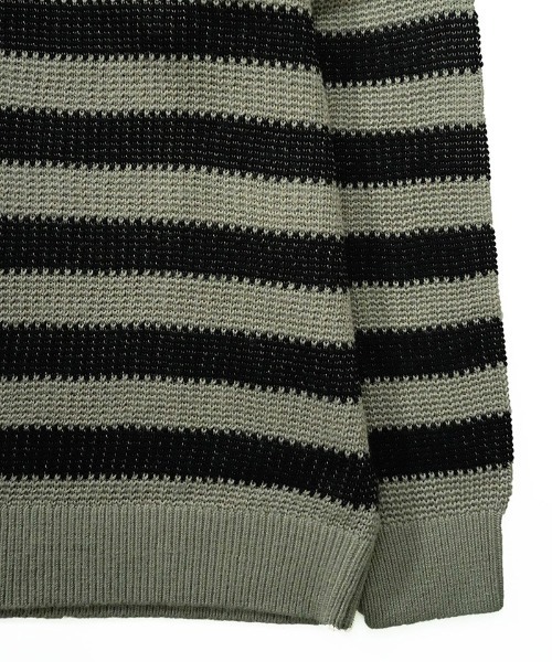 EGO TRIPPING（エゴトリッピング）の「mn2991-BORDERBLEND ニット（ニット/セーター・メンズ・ブラック系その他/サンドグレー/ブラウン系その他・48/46）」の13枚目の写真